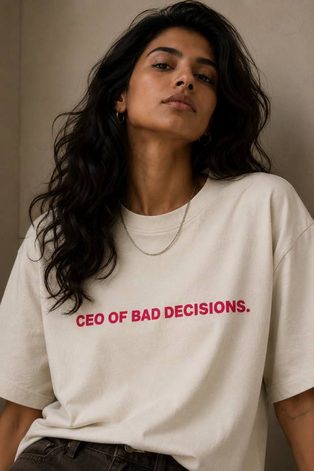CEO of Bad Decisions oversized tee