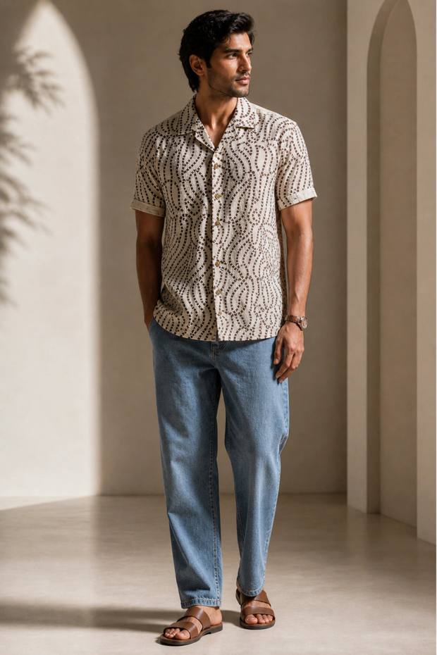 Sahara Drift linen cotton shirt