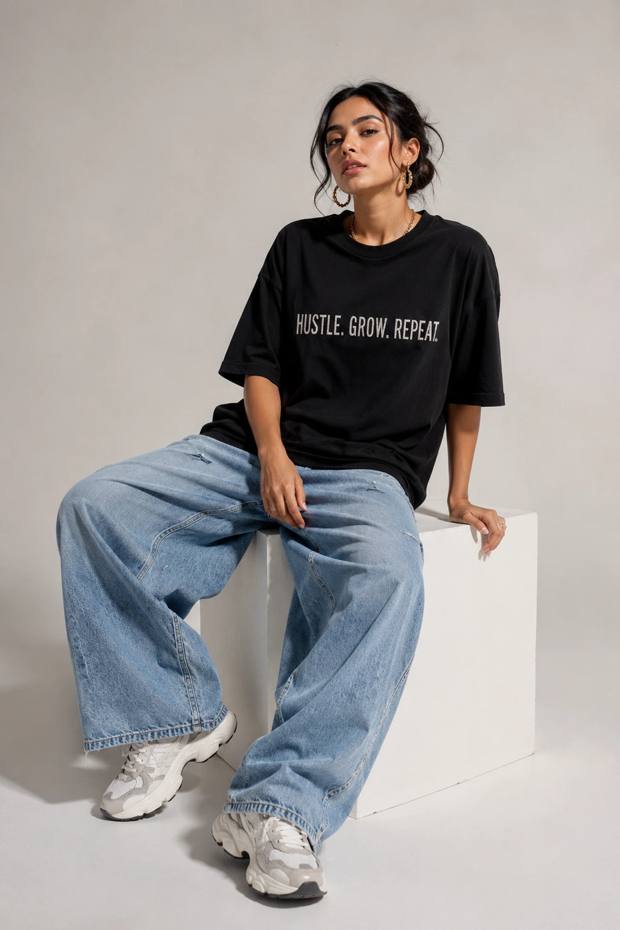 Self Love Club oversized tee for women